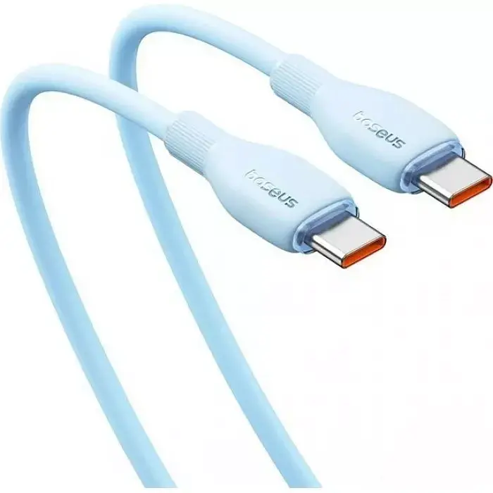 Кабель Baseus Pudding Series Fast Charging Cable Type-C to Type-C 100W 1.2m P10355702311-00 Blue - фото 2
