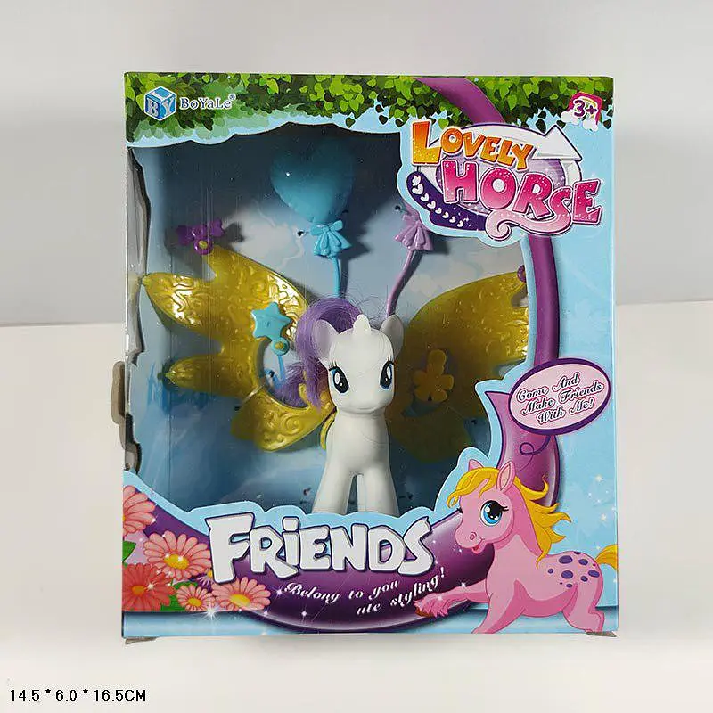 Колекційна фігурка єдинорога Lovely Horse із золотистими крилами, 16 см (BYL055-9)
