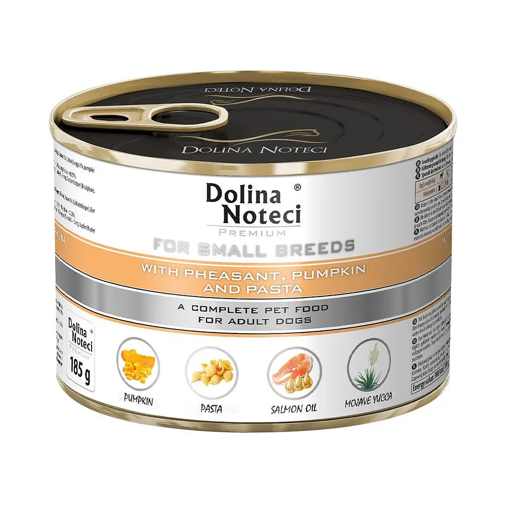 Вологий корм для собак маленьких порід Dolina Noteci Premium з фазаном, гарбузом та локшиною 185 г