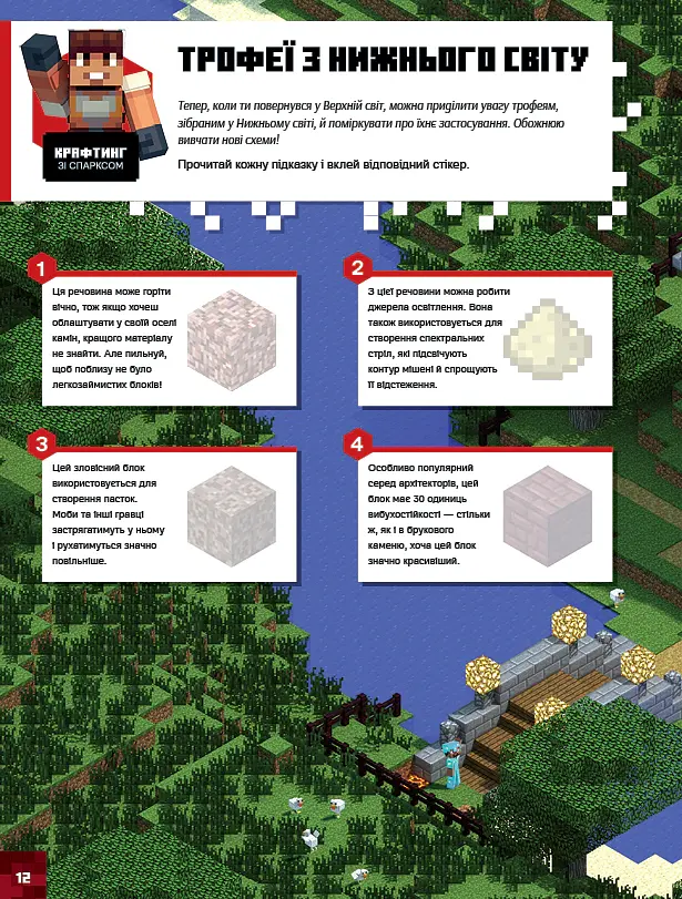Minecraft. Стікер-бук. Нижній світ і Край - Стефані Мілтон - фото 8