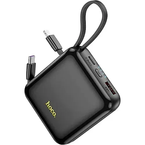 Портативна батарея Power Bank Hoco Q23 Blade 22.5W+PD20W with cable 10000mAh Black - фото 2