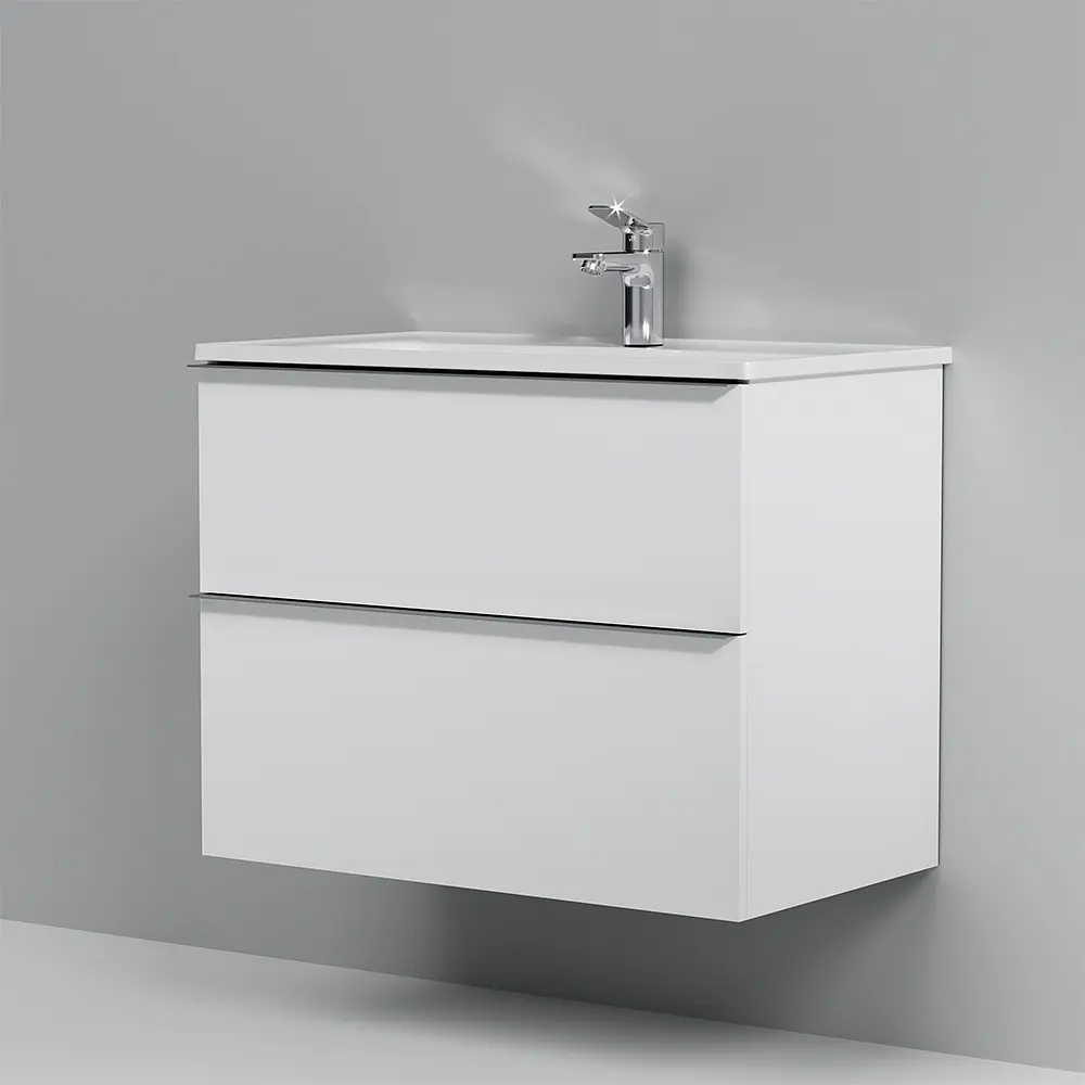Тумба з умивальником Am.Pm X-Joy S підвісна 80 см 2 ящики білий MTA-FHX0802WG-WCC0802WG, Білий - фото 2