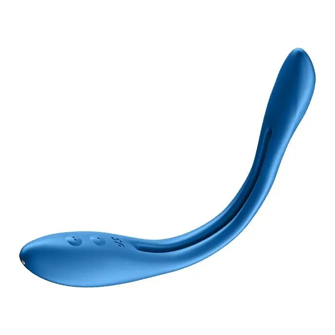 Вібратор Satisfyer Elastic Game 20 см блакитний - фото 8