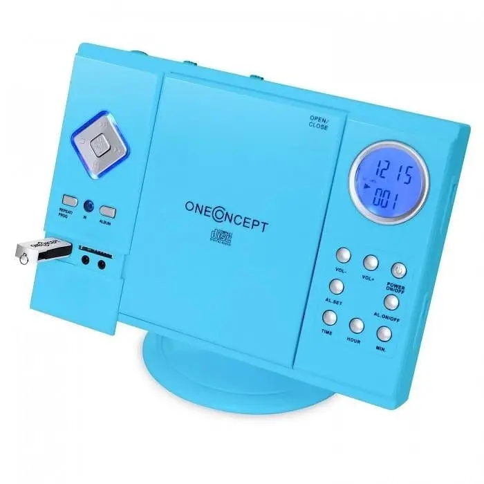 Стереосистема OneConcept V-12 MP3 CD плеер USB SD AUX (10009512) Голубой - фото 5