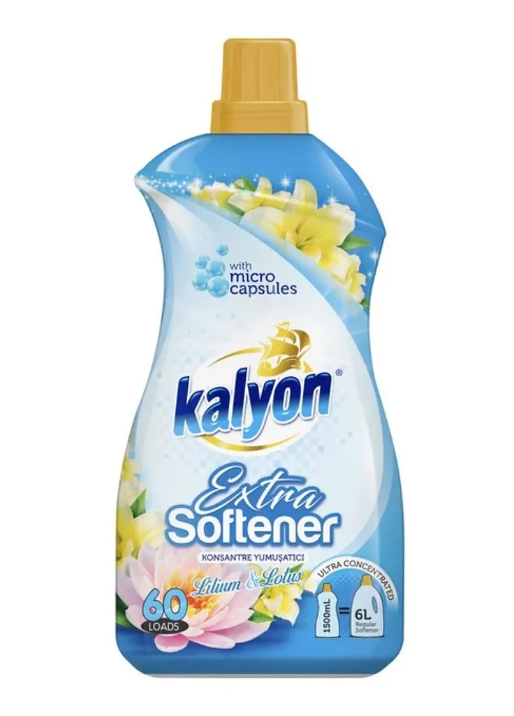 Пом'якшувач для білизни KALYON Extra Лілія/Лотос 1500 мл (60 циклів)