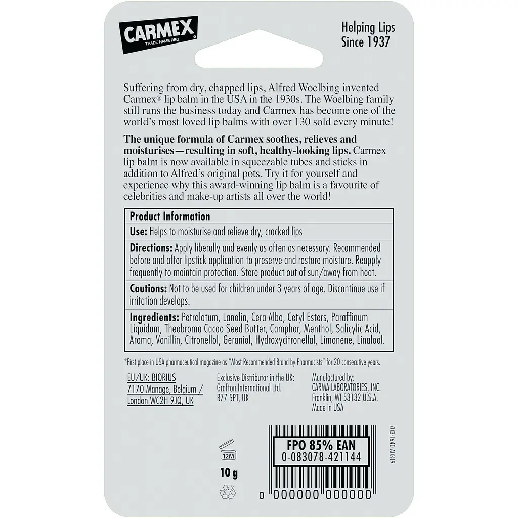 Бальзам для губ Carmex Класичний 10 г - фото 3