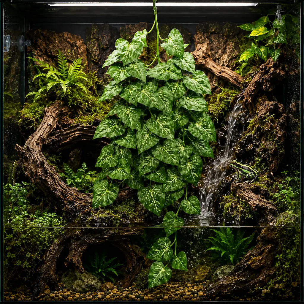 Штучна рослина Hobby Climber Heartleaf 70 см (37727) для тераріуму, акватераріуму та палюдаріуму - фото 3