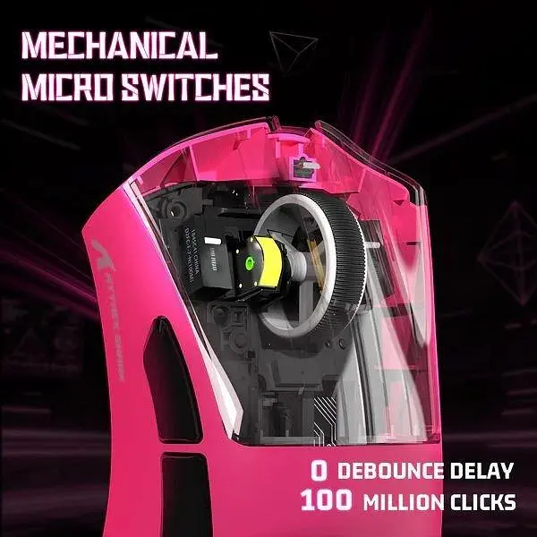 Миша Attack Shark V3 Wireless (AS-6972792472591-BR) Berry Red (G-000004411) - фото 7
