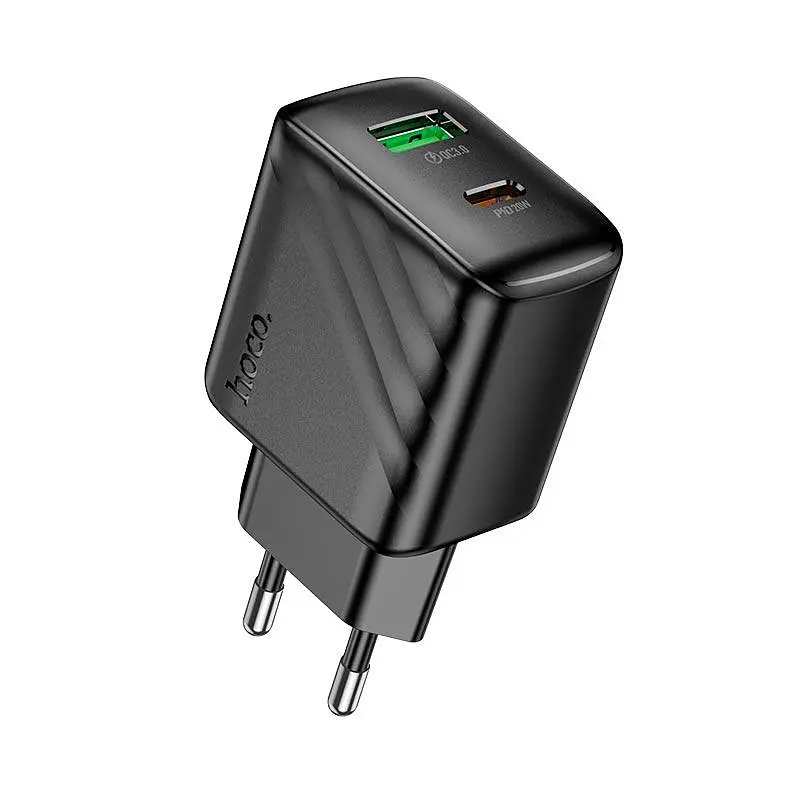 Адаптер сетевой HOCO Rico charger CS25A 1USB/1Type-C, 20W/3A