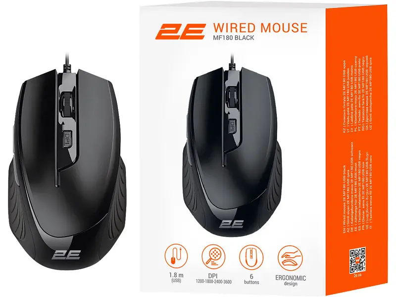 Миша 2E MF180 Black (2 E-MF180UB) - фото 4