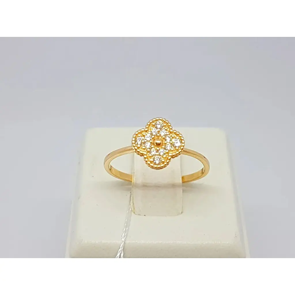 Золоте кільце Імперія золота з фіанітами. КВ1138И 16,5 - фото 3