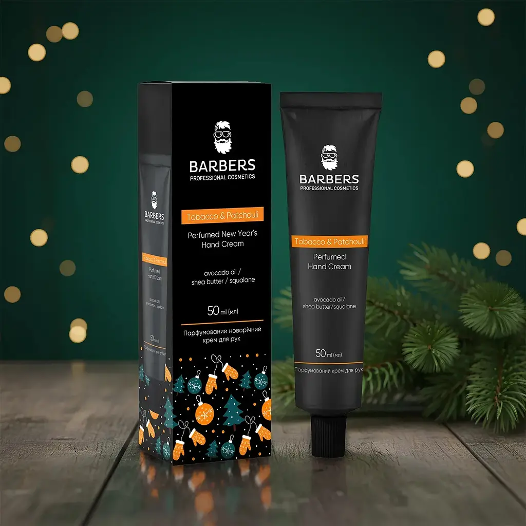 Парфюмерный новогодний крем для рук Tobacco & Patchouli Barbers 50 мл - фото 2