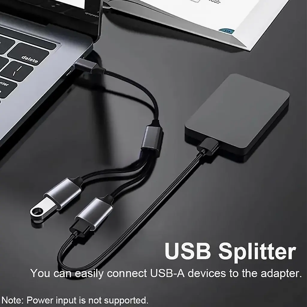 USB-розгалужувач USB-A на 2 USB-А для заряджання та даних - фото 7