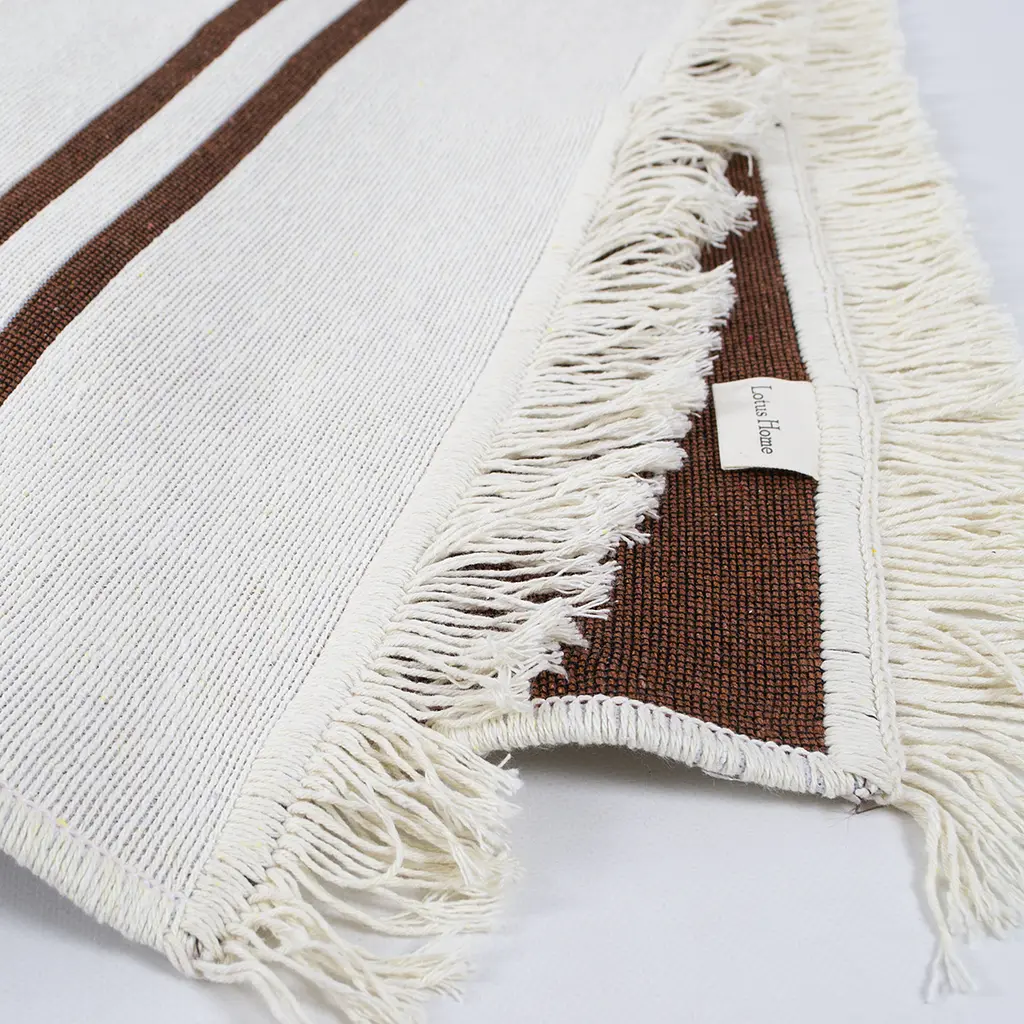 Ковер Lotus Home - Infinity Stripe кирпичный двусторонний 80x150 - фото 6