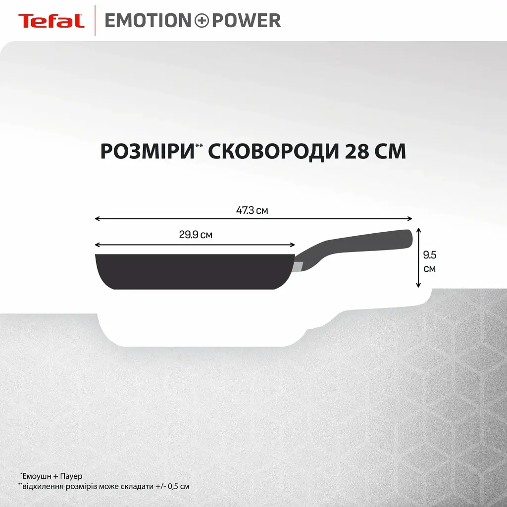 Сковорода Tefal Emotion+ Power 28 см з кришкою (SET_E3410655) - фото 5