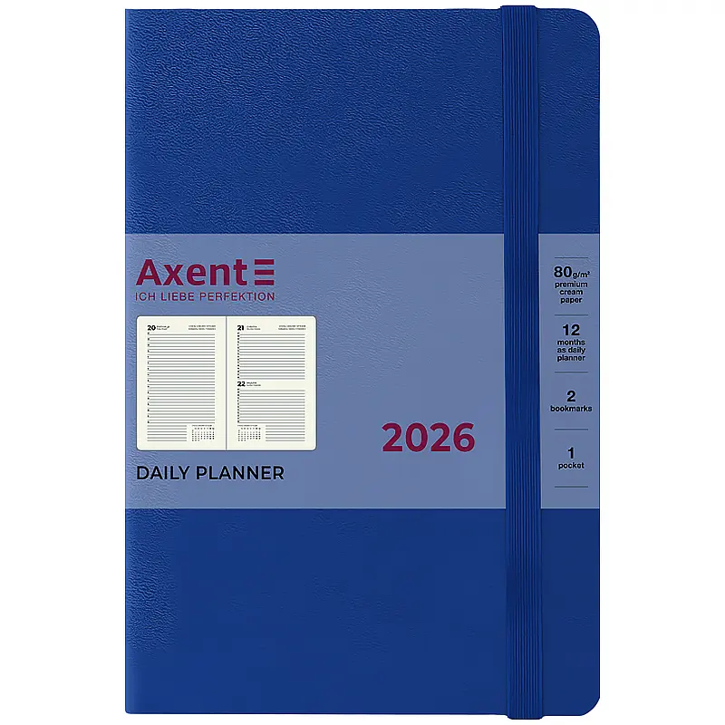 Дневник Axent 2026 Partner Strong 145х210 мм классический синий (8819-26-38-A) - фото 2