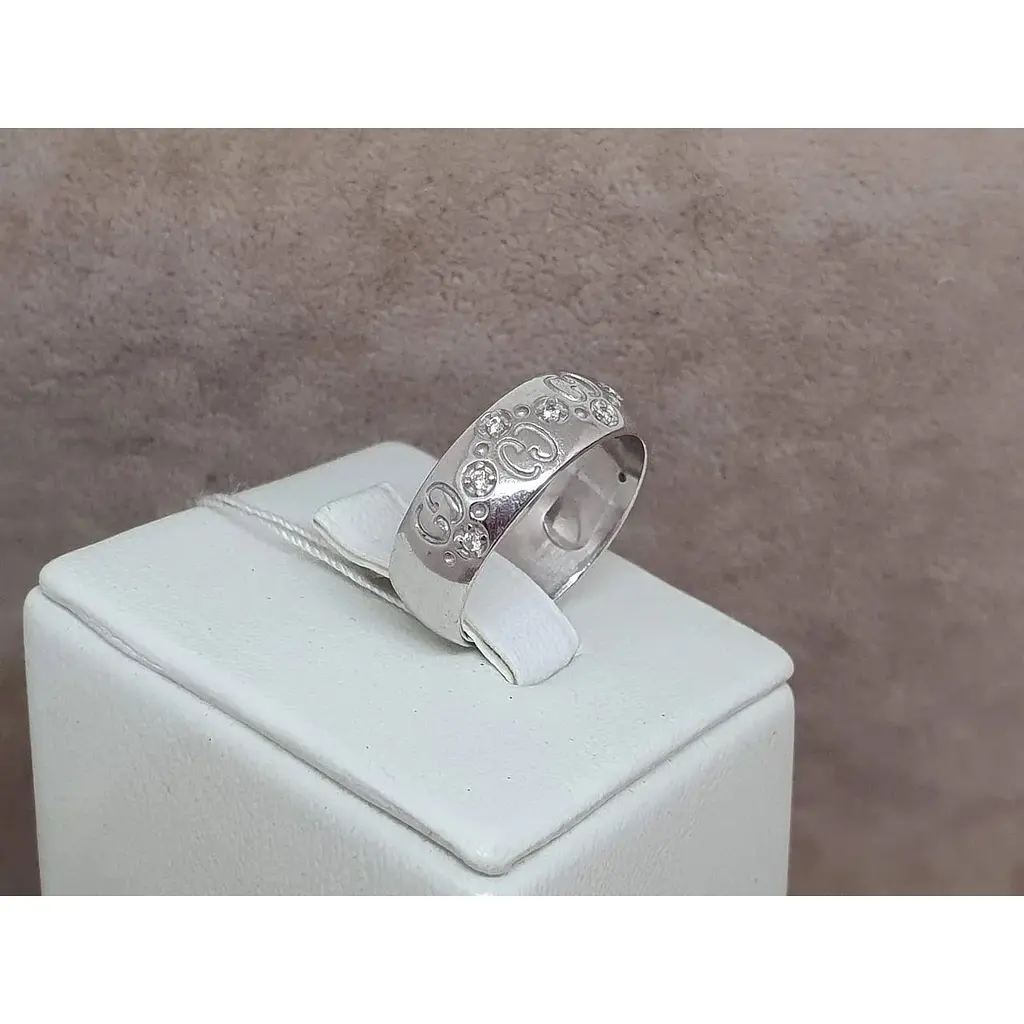 Срібне кільце Агні ГЛЕРА з фіанітами. 1636/1Р-CZ 17 - фото 3