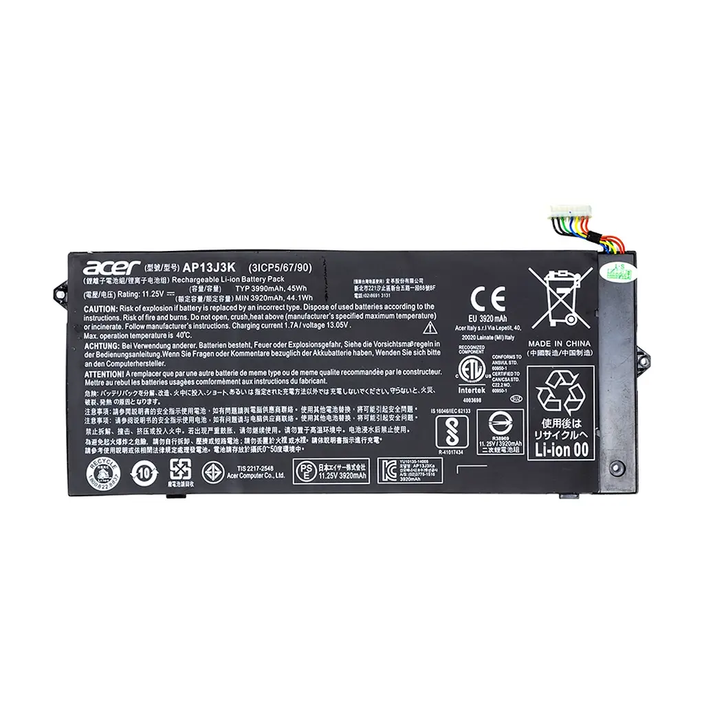 Акумулятор до ноутбука Acer Chromebook C720 (AP13J3K) 11.25V 45Wh (NB410408)