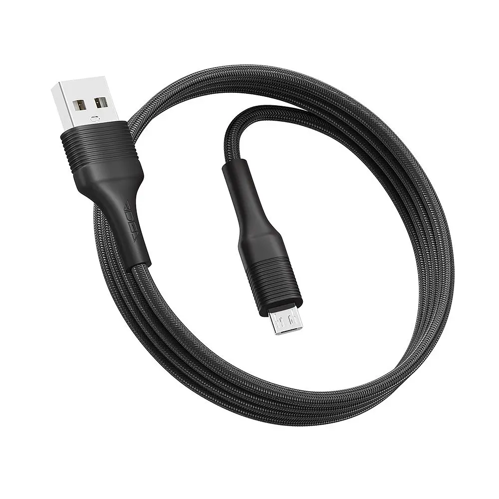 Кабель для зарядки и обмена данными USB Ridea RC-ST74 StablePro 60W 20V/3A USB-MicroUSB 1 м Черный