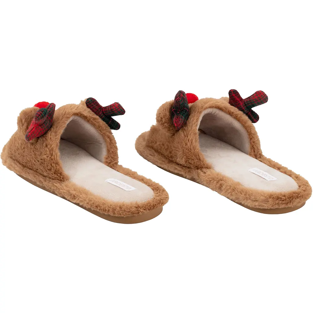 Капці домашні Ardesto Christmas 38/39 розмір коричневі (ART2538DB) - фото 2