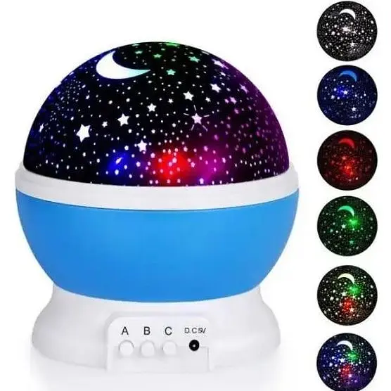 Круглый вращающийся ночник No brand Детский проектор звездное небо LED в ассортименте - фото 3