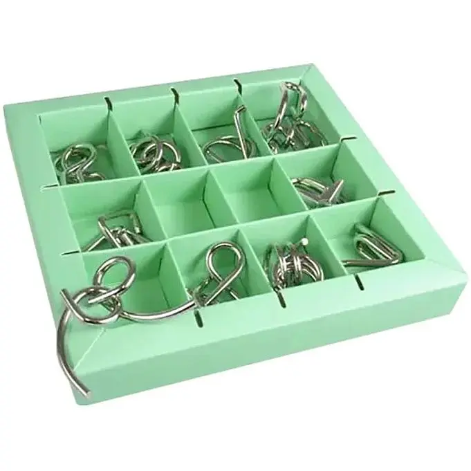 Набор головоломок Eureka 10 Metal Puzzles green 10 головоломок 3D Puzzle 473357 - фото 2