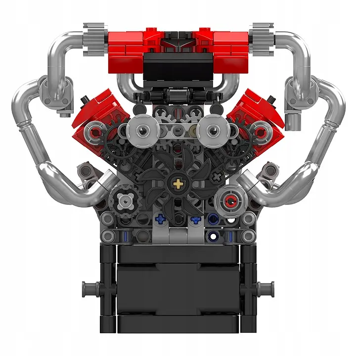 Конструктор двигун Mould King Ferrari V8 моторизований восьмициліндровий для дітей та дорослих мотор 750 деталей - фото 4