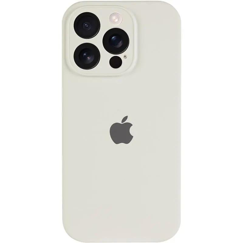 Чехол Epik Silicone Case Full Camera Protective (AA) для Apple iPhone 15 Pro Max (6.7) Бежевый / Antique White - фото 2