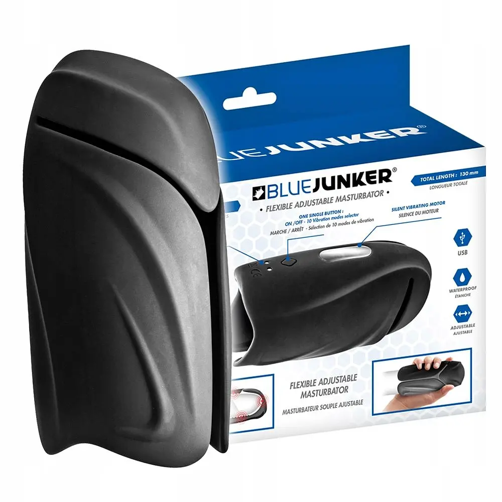 Мастурбатор BlueJunker Flexible Adjustable (чорний) - фото 3
