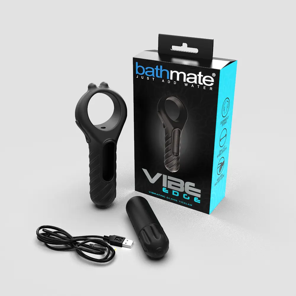 Ерекційне кільце з віброкулею Bathmate Vibe Edge перезаряджається, 10 режимів - фото 2