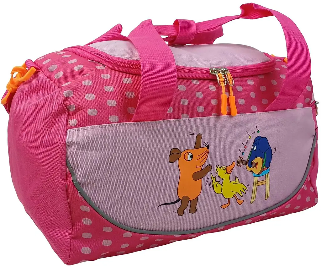 Сумка спортивна дитяча Hanson Die Maus Sporttasche 18 л 37x22x17 см поліестер рожева
