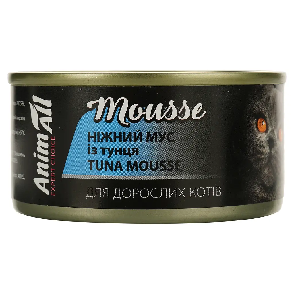  Вологий корм для котів AnimAll ніжний мус із тунця 80 г - фото 2
