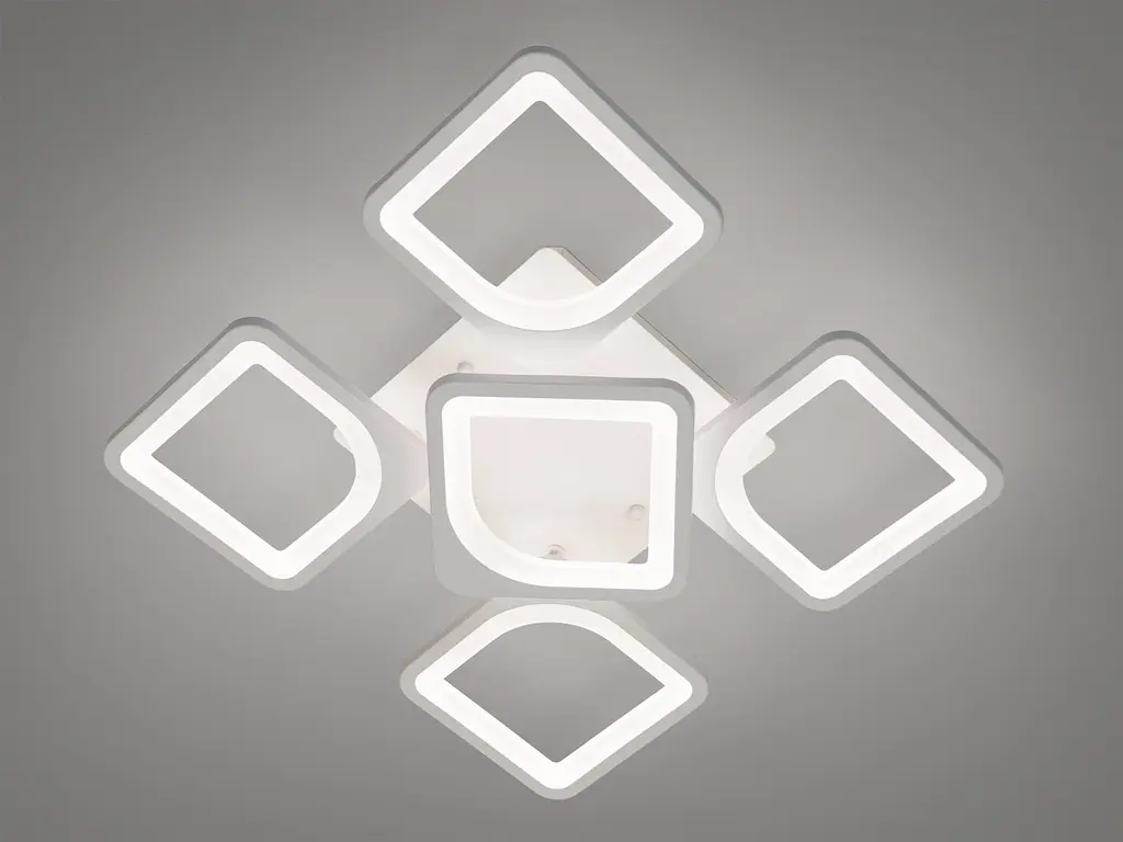 Люстра стельова LED Diasha S8060/4+1WH 72W, з ІЧ пультом, для спальні, вітальні, коридору, IP20 - фото 3