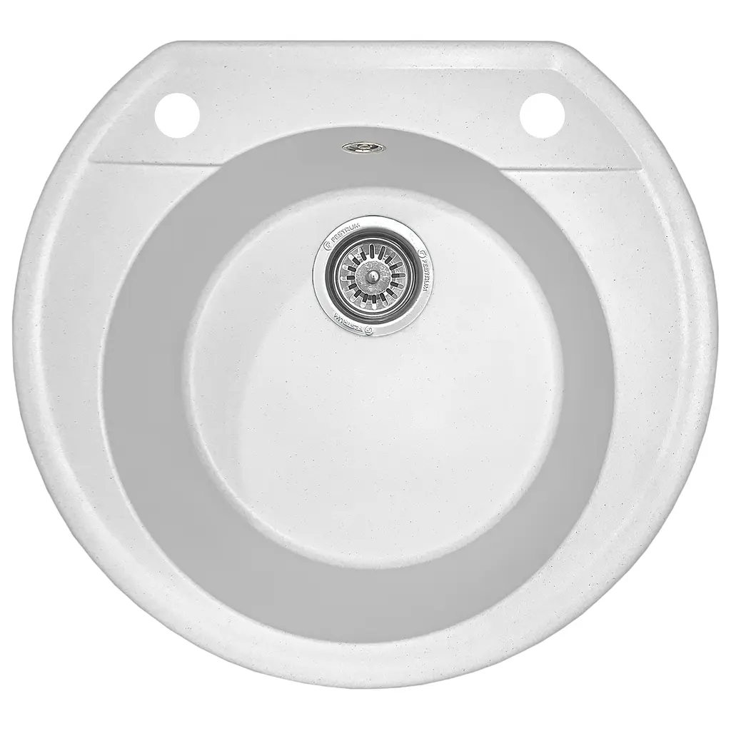 Мойка кухонная Valetti 31N гранитная 530х490 мм белая - фото 4