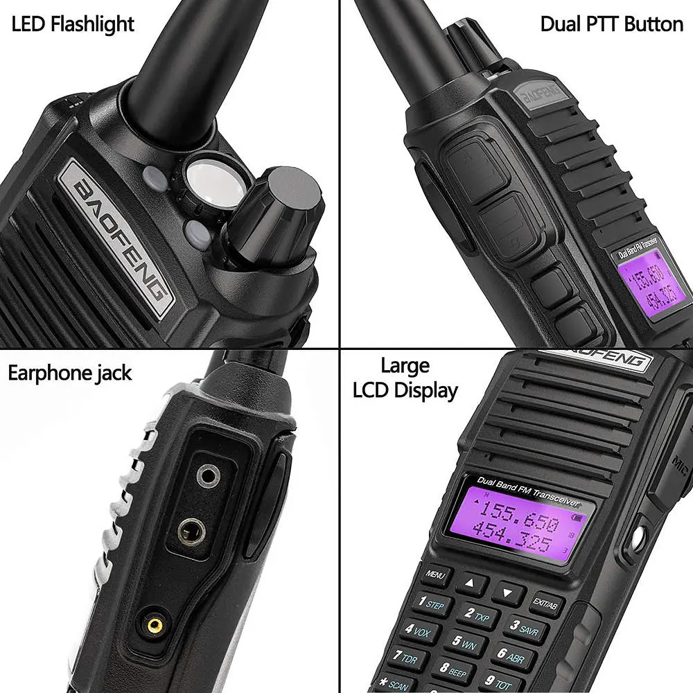 Двохдіапазонна рація Baofeng BF-UV82 VHF/UHF 8 Вт до 10 км + зарядна станція - фото 4