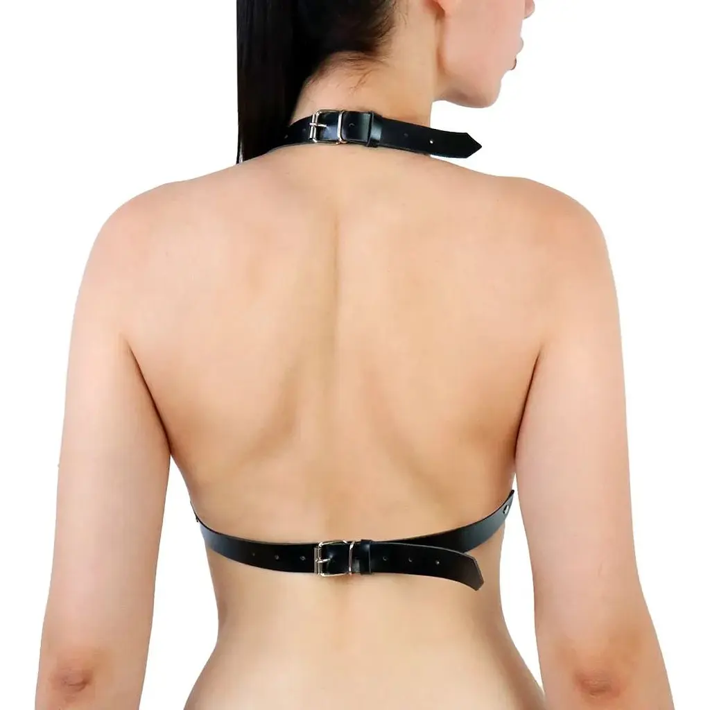 Портупея жіноча з шипами Art of Sex - Demia LeaTher harness, Чорна XS-M - фото 3