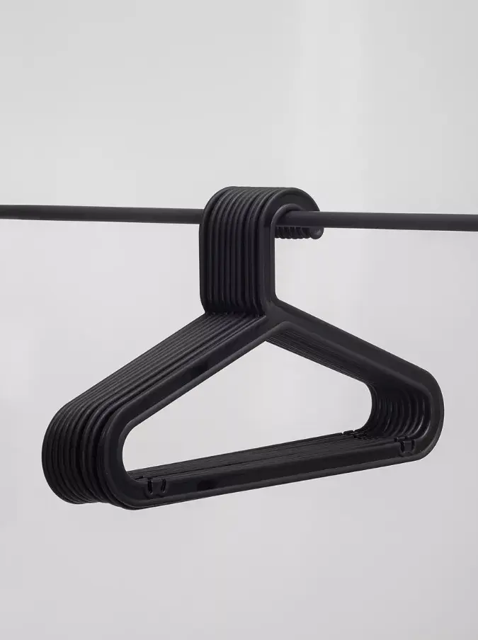 Набір плечиків для одягу IKEA, 10 шт, чорні - фото 3