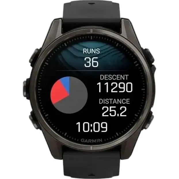 Смарт-часы Garmin Fenix 8 Amoled Sapphire Carbon Gray DLC Tit. w. Black/Pebble Gray S. Band 43 mm (010-02903-20) - фото 8