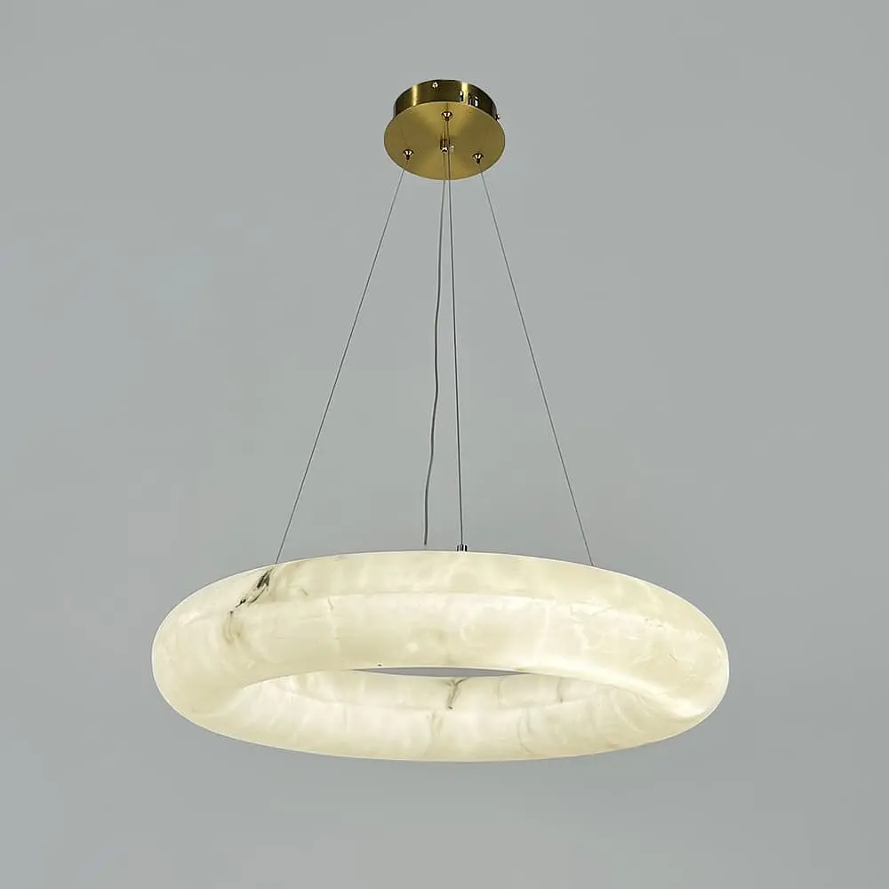 Подвесная кольцевая люстра с эффектом мрамора Ø 60 см Line F | Ст. MJ363-600 - фото 2