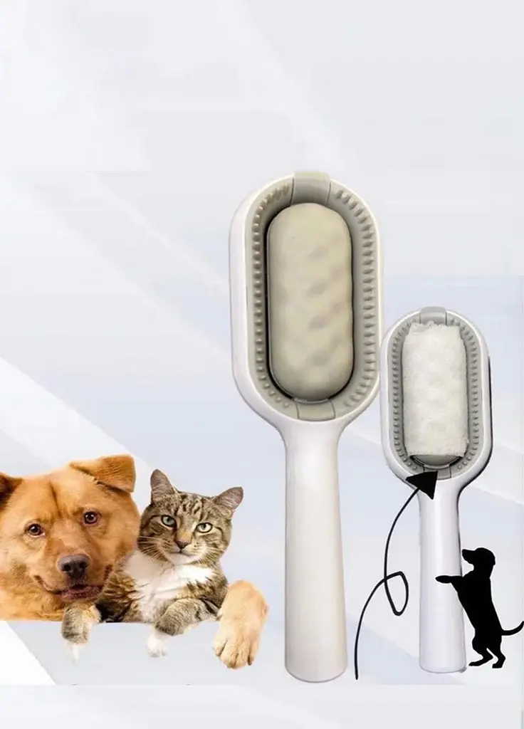Багатофункціональна щітка для тварин Pet Gravity 4в1 Pet Grooming Comb для сухого та вологого вичісування собак і котів - фото 5