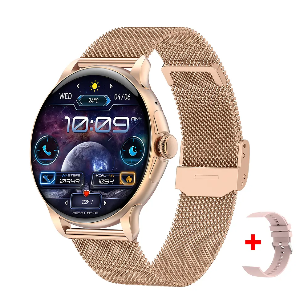 Годинник Smart Holiday Gold Steel, 2 ремінця - фото 8