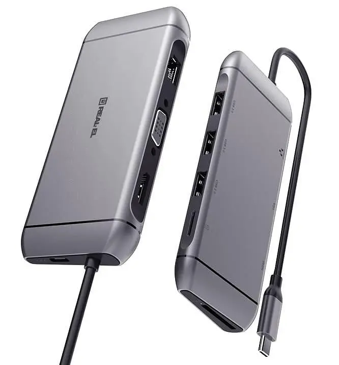 USB-Хаб Real-EL CQ-900 Space Grey UAH (EL123110003) - фото 3