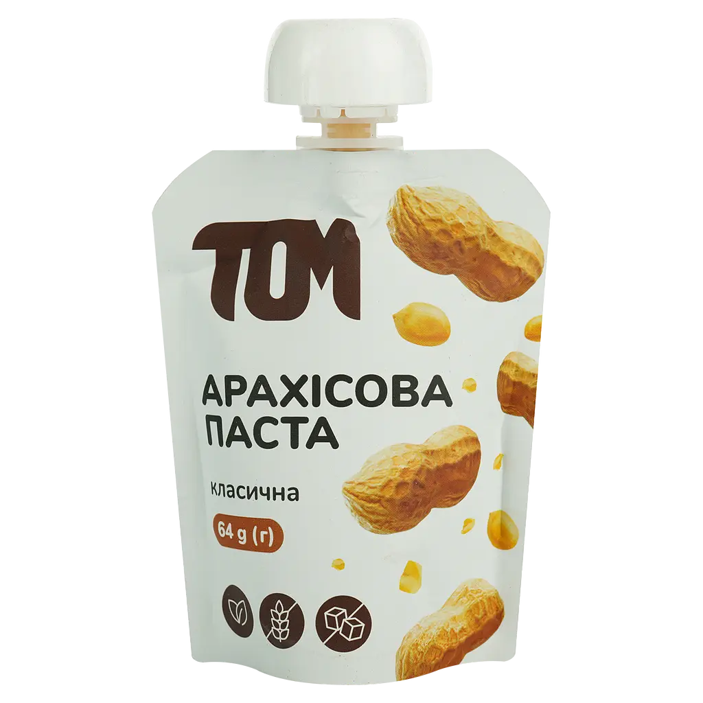 Арахисовая паста ТОМ классическая 64 г (865796) - фото 2