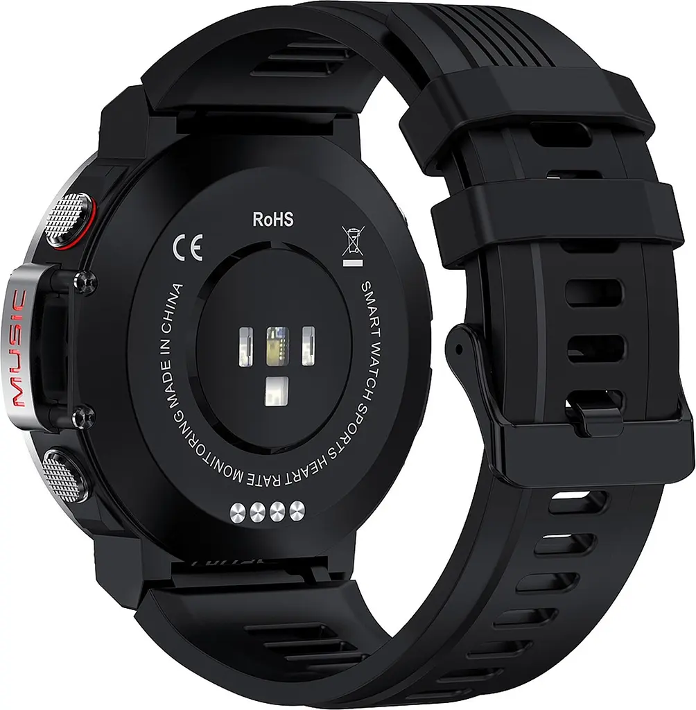 Смарт-годинник LEMFO LF33 силіконовий ремінець Black Black (16362) - фото 2
