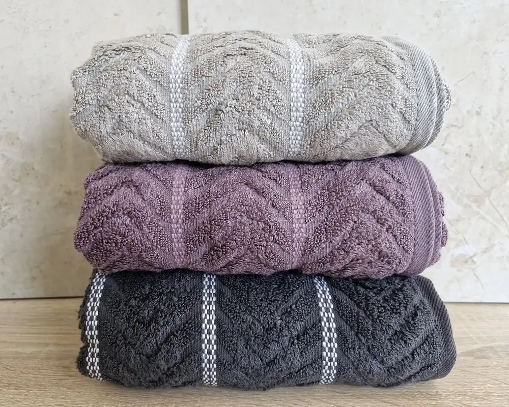 Набір турецьких махрових рушників Cestepe MicroCotton Premium 3 штуки 50x90 Multi 3 щільність 600 г/м2 - фото 3