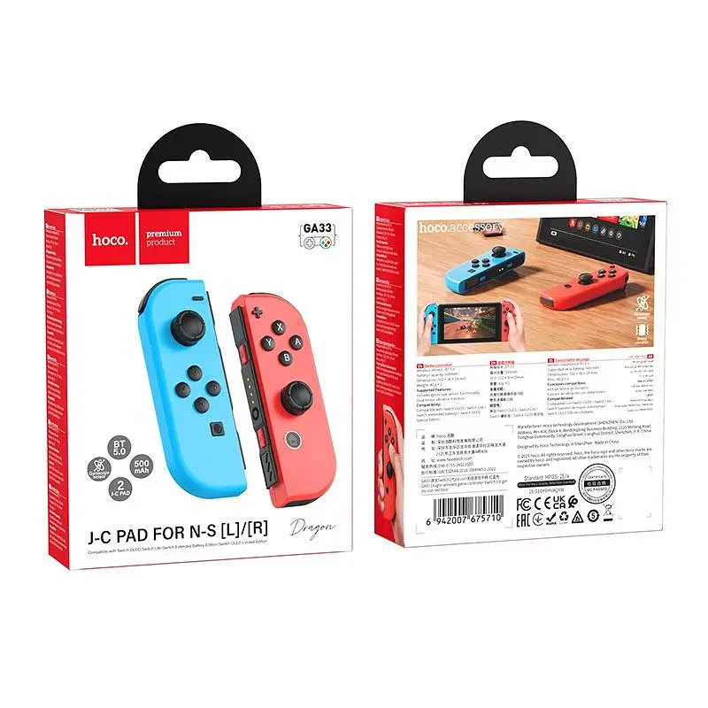 Ігровий контролер HOCO Dragon Wireless Game Controller Switch 1st gen joy-con GA33 | BT5.0, Dual Motor, Gyroscope | - фото 2