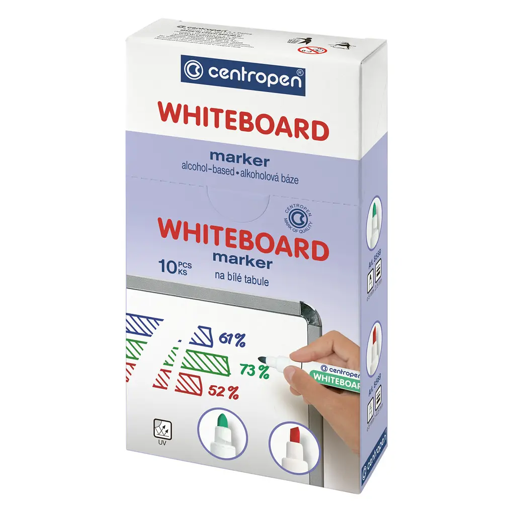 Маркер для досок Centropen WhiteBoard конусообразный 2.5 мм зеленый (8559/04) - фото 2