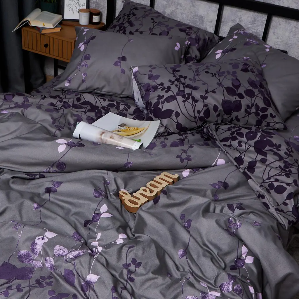 Комплект постільної білизни Moon&Star Полісатин Premium Indigo King Size 220x240 см наволочки 2х40х60 см - фото 7