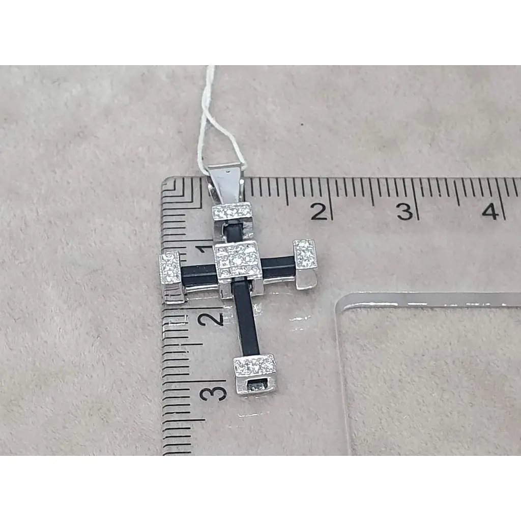 Золотий хрестик Гаразд з діамантом. 3041757 - фото 4