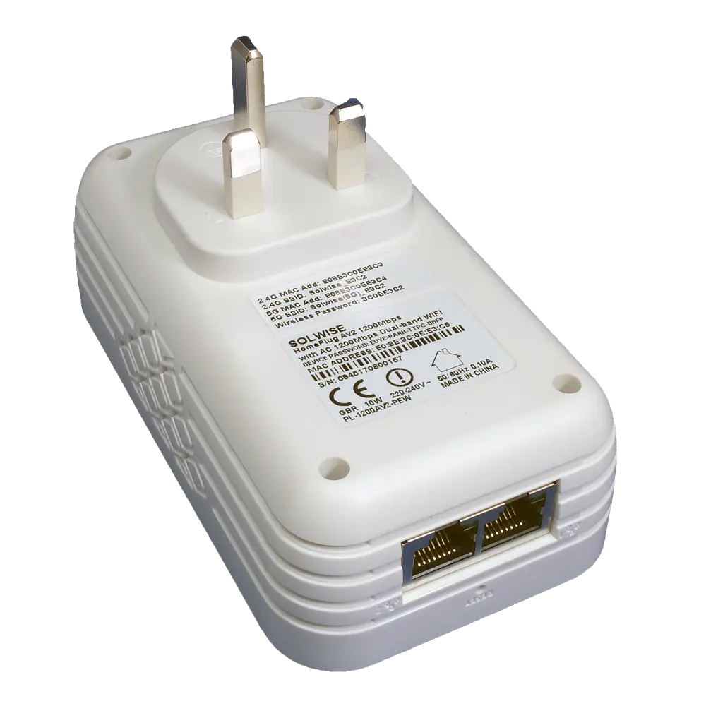 Маршрутизатор Powerline Solwise WiFi 1200AV Smart Link домашній штекер Mimo 11b/g/n/ac - фото 2
